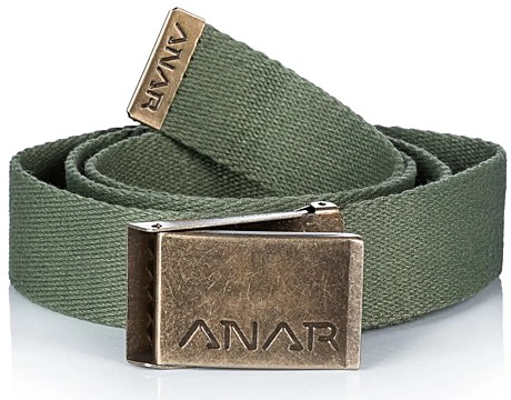 Ремень Anar Baddi Belt Green (холщовый) зеленый