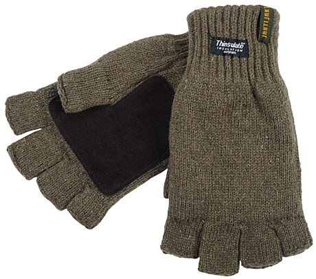 Перчатки JahtiJakt Half Finger Green (вязаные) зеленые